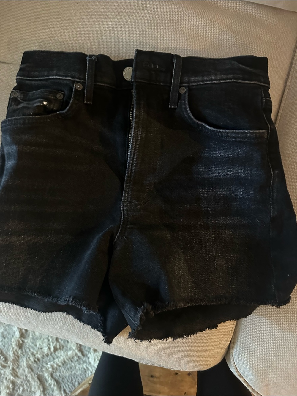 Denim Forum Black Denim Shorts